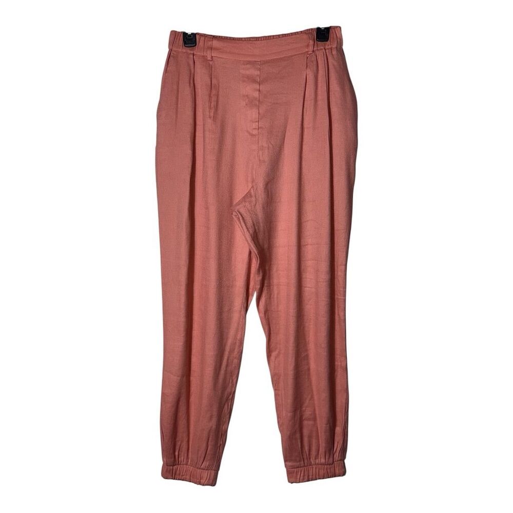 0003. Express Women's Pink Tapered Dress Pants Size S Elastic Waist Casual